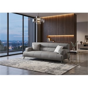 American Eagle Design AE2378-GR-SF Modern Contemporary Gray Faux Leather Sofa