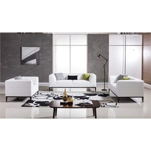 American Eagle Design AE2378-GR-LS Modern Gray Faux Leather Loveseat