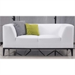 American Eagle Design AE2378-GR-LS Modern Gray Faux Leather Loveseat