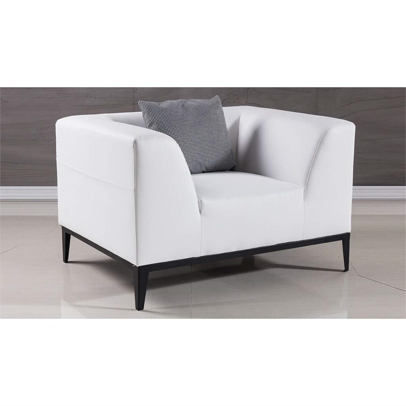 American Eagle Design AE2378-GR-LS Modern Gray Faux Leather Loveseat