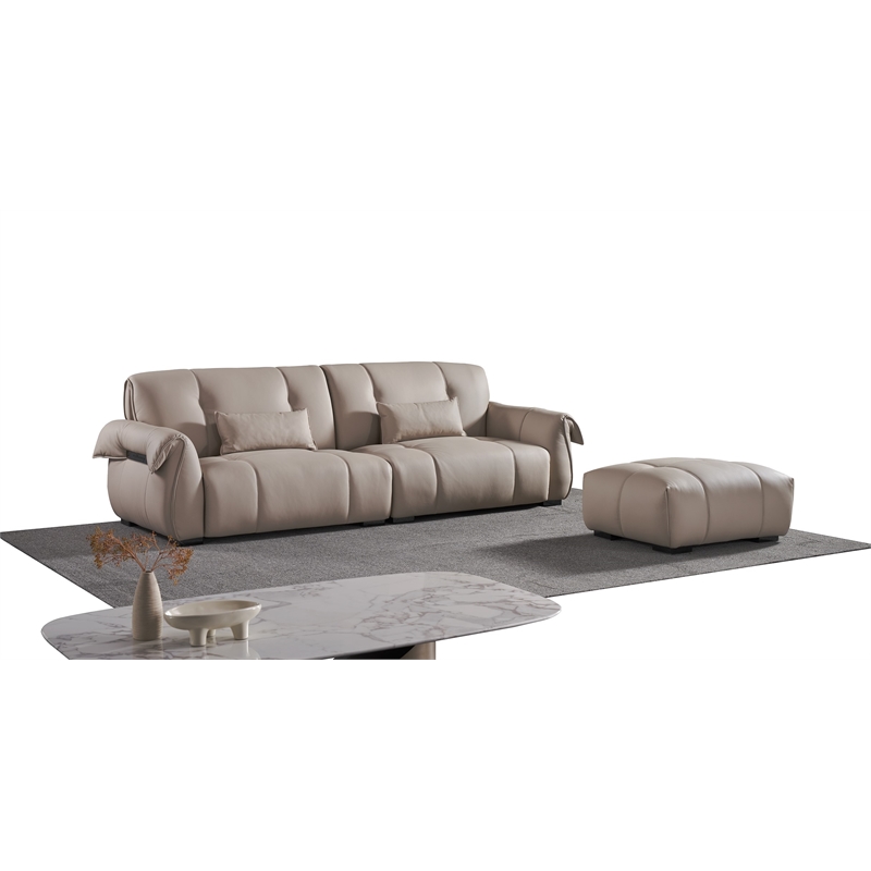 American Eagle Design EK2231 Peach Top Grain Leather Extra Long Sofa