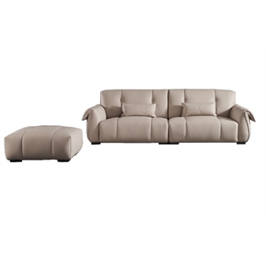 American Eagle Design EK2231 Peach Top Grain Leather Extra Long Sofa