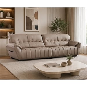 American Eagle Design EK2233 Peach Italian Top Grain Leather Extra Long Sofa