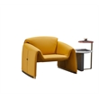 American Eagle Design EK-Y1011-YO Yellow Top Grain Leather Accent Chair