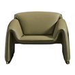 American Eagle Design EK-Y1011-GN Modern Green Top Grain Leather Accent Chair