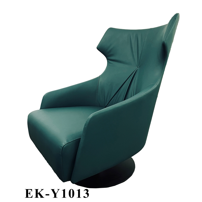 American Eagle Design EK-Y1013 Turquoise Swivel Top Grain Leather Accent Chair