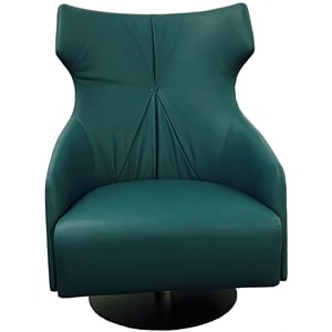 American Eagle Design EK-Y1013 Turquoise Swivel Top Grain Leather Accent Chair