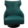 American Eagle Design EK-Y1013 Turquoise Swivel Top Grain Leather Accent Chair