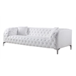 American Eagle Design EK-Y1000-IV Modern Ivory Top Grain Leather Chaise Lounge