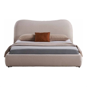 American Eagle  B-D080-EK Modern Contemporary Ivory Fabric Eastern King Size Bed