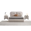 American Eagle  B-D082-Q Modern Contemporary Ivory Fabric Queen Size Bed