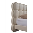 American Eagle Design B-D083-W-TW Modern White Cream Faux Leather Full Size Bed