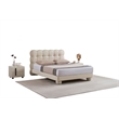 American Eagle  B-D083-W-F Modern White Cream Faux Leather Full Size Bed