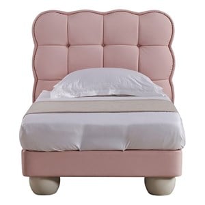 American Eagle B-D083-PNK-Q Modern Cute Princess Pink Faux Leather Queen Bed