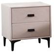 American Eagle  NS-D080 Modern Contemporary Ivory Fabric Nightstand