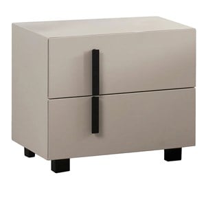 American Eagle  NS-D083-W Off White Modern Contemporary Faux Leather Nightstand