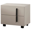 American Eagle NS-D083-W Off White Modern Contemporary Faux Leather Nightstand