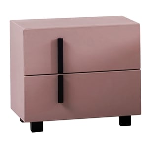 american eagle  ns-d083-pnk modern cute pink faux leather nightstand