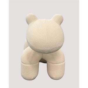 American Eagle Fabric CH-Y1016 Cute Animal Shape Soft Fabric Cream Accent Chair