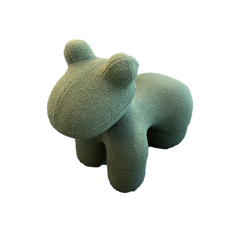 American Eagle Fabric CH-Y1016 Cute Animal Shape Green Fabric Accent Chair