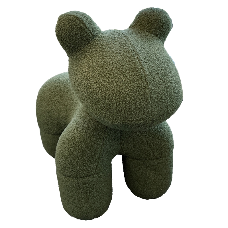 American Eagle Fabric CH-Y1016 Cute Animal Shape Green Fabric Accent Chair