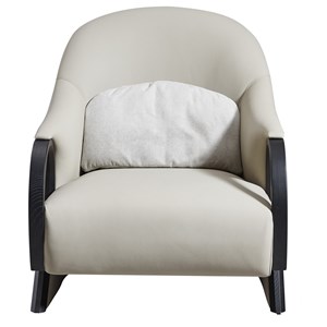 American Eagle EK-1017 Modern Light Gray Top Grain Leather Accent Chair