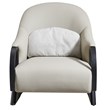 American Eagle EK-1017 Modern Light Gray Top Grain Leather Accent Chair