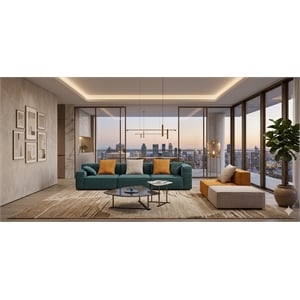 American Eagle Design AE-Y1009-GN Modern Multi-Color Fabric Sectional Modular