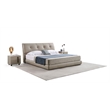 American Eagle  B-D085-Q Modern Contemporary Queen Light Tan Genuine Leather Bed