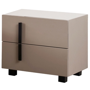 American Eagle NS-D085 Modern Light Tan Faux Leather Left Side Handle Nightstand