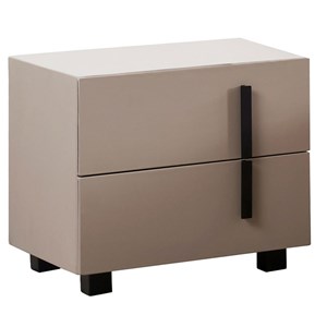 American Eagle NS-D085 Modern Light Tan Faux Leather Nightstand