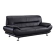 American Eagle EK-B118 Modern Contemporary Black Genuine Leather Sofa