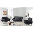 American Eagle EK-B118 Modern Contemporary Black Genuine Leather Sofa