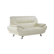 American Eagle EK-B118 Modern Contemporary Ivory Genuine Leather Loveseat