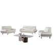American Eagle EK-B118 Modern Contemporary Ivory Genuine Leather Sofa