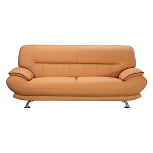 American Eagle EK-B118 Modern Contemporary Yellow Genuine Leather Sofa