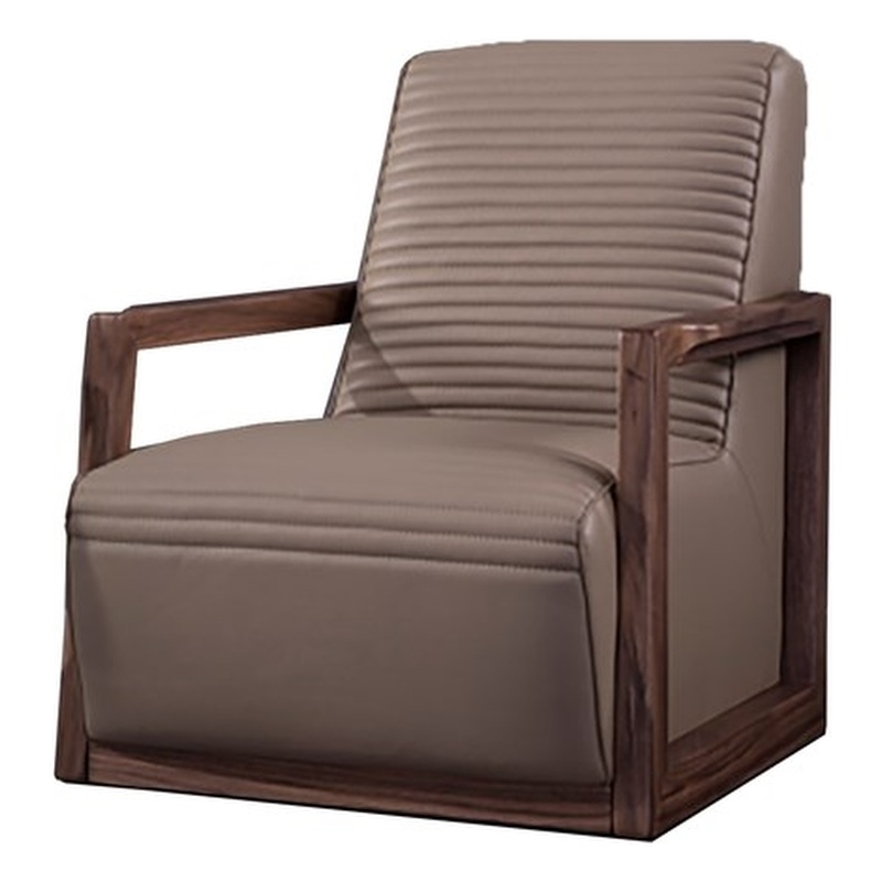 American Eagle EK-CH05-TAN Modern Chic Tan Genuine Leather Accent Chair