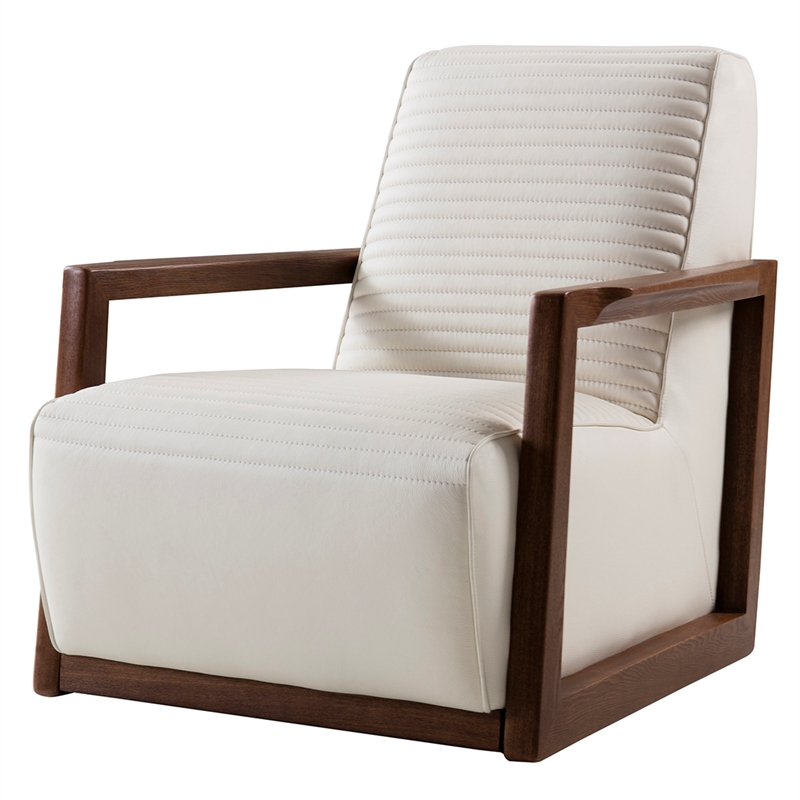 American Eagle EK-CH-05-W Modern Chic White Leather Accent Chair