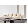 American Eagle AE2379-CRM Cream Fabric Extra Long Sofa Console Table Set