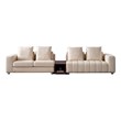 American Eagle AE2379-CRM Cream Fabric Extra Long Sofa Console Table Set