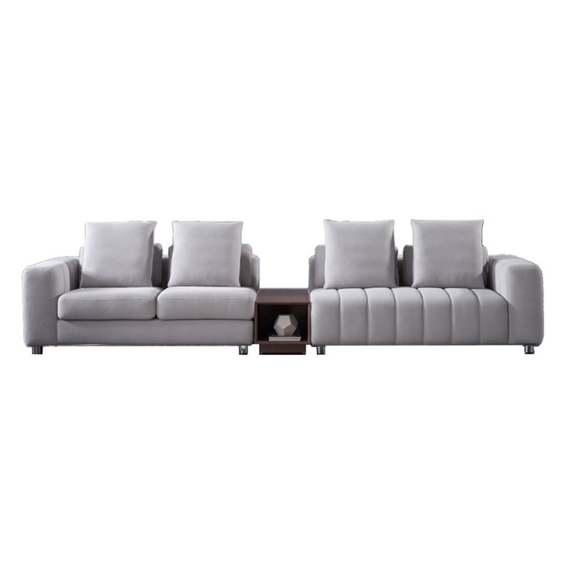 American Eagle AE2379-LG Light Gray Fabric Extra Long Sofa Console Table Set
