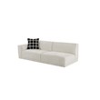 American Eagle AE3808 Modern Contemporary Ivory Fabric Sectional Sofa Set