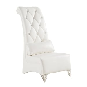 American Eagle AE505-W Modern Chic White Faux Leather Accent Chair