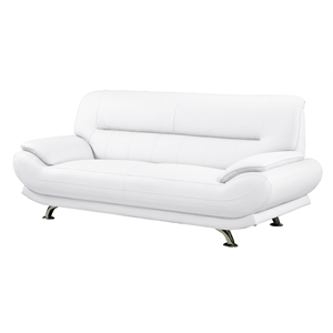 American Eagle AE709-W-SF Modern Contemporary White Faux Leather Sofa