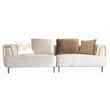 American Eagle AE-D832-CRM-4S Modern Chic Cream Fabric Extra Long Sofa