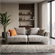 American Eagle AE-D832-GR-4S Modern Chic Gray Fabric Extra Long Sofa