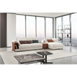 American Eagle AE-L8013L-W White Fabric Sectional Sofa with Console Table  Set