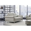 American Eagle EK012-LG-LS Modern Light Gray Italian Top Grain Leather Loveseat