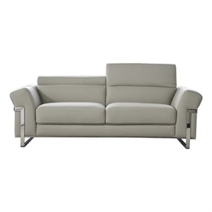 American Eagle EK012-LG-LS Modern Light Gray Italian Top Grain Leather Loveseat
