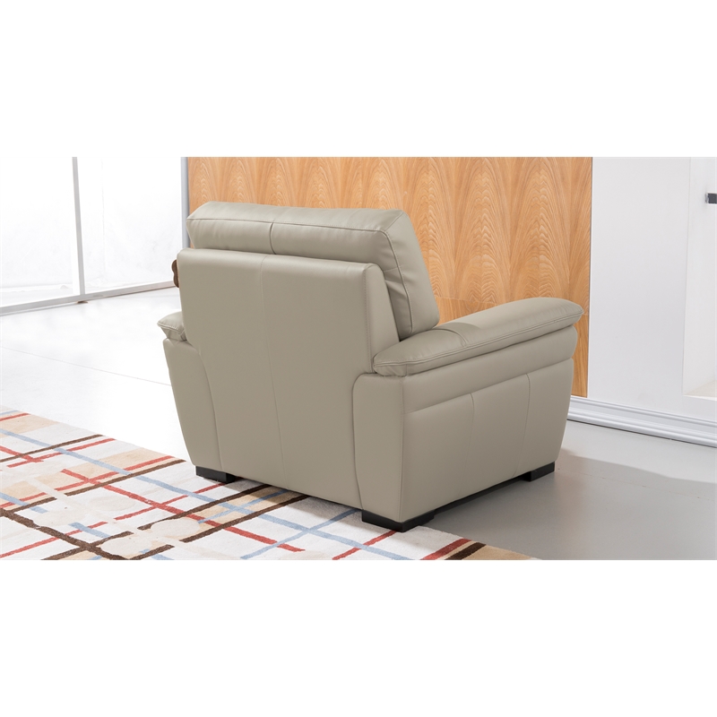 American Eagle EK020-LG-CHR Light Gray Italian Top Grain Leather Chair
